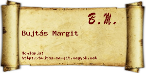 Bujtás Margit névjegykártya
